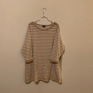 🌧️ Lands’ End 3/4 Sleeve Striped Top